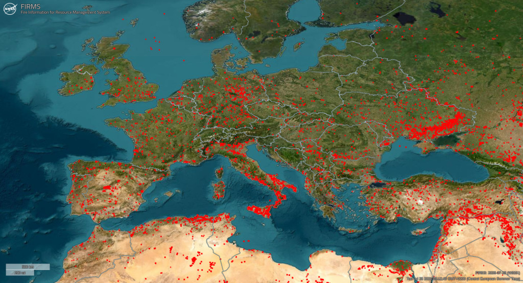 Credit: Firedetections: NASA FIRMS (VIIRS)